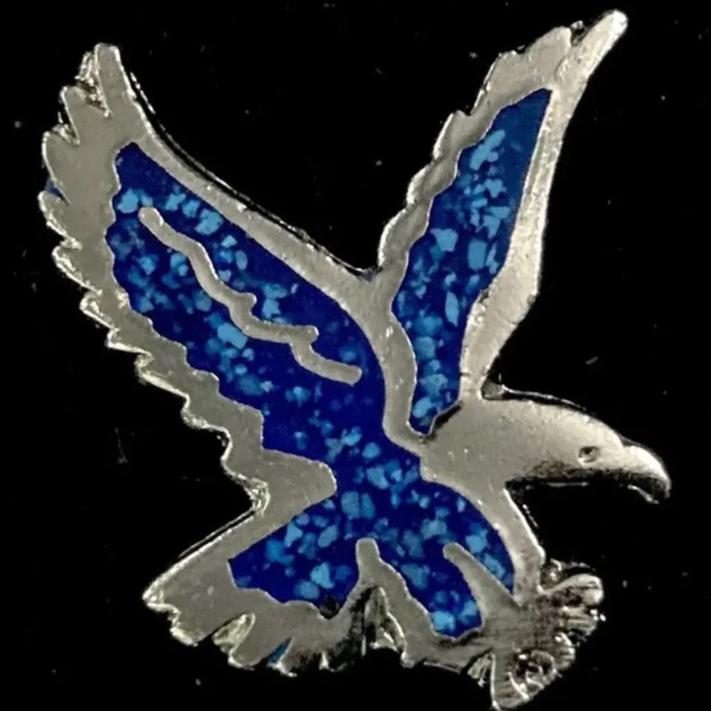 Vintage Southwestern Enamel Eagle Lapel Pin